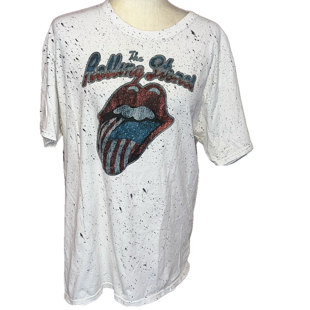 Rolling Stones Paint Splatterr T-Shirt cotton Large